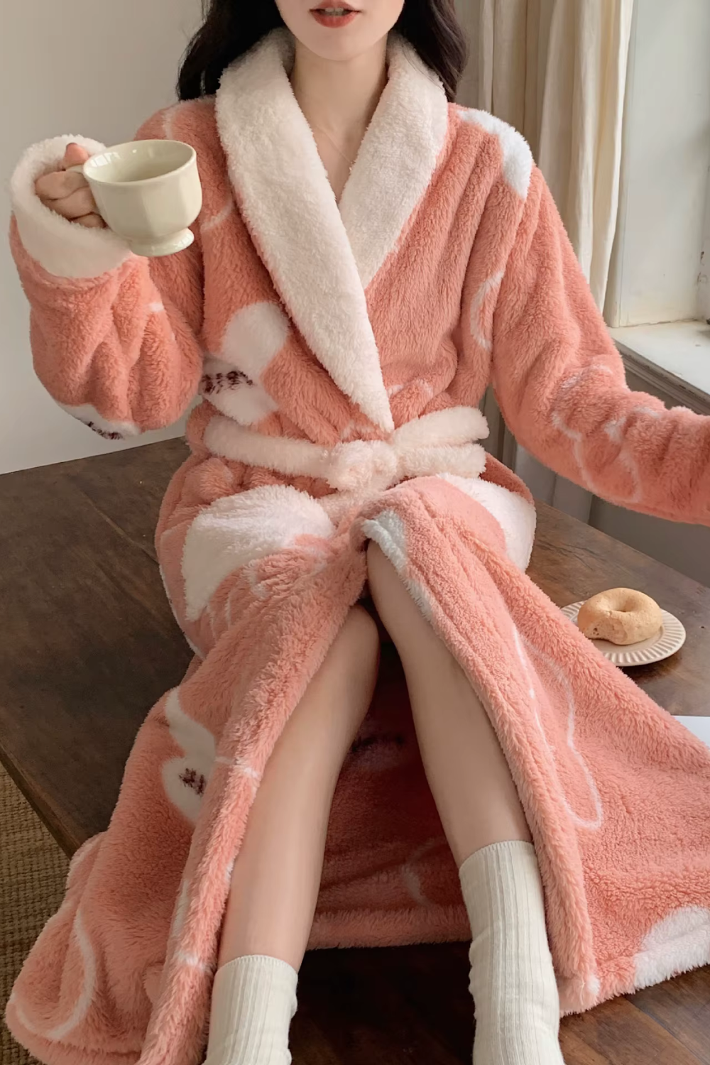 Peignoir Femme en Polaire Luxe - Confort et Élégance