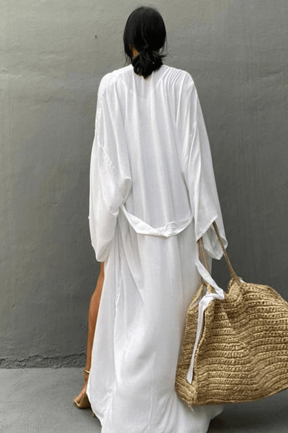 Kimono Blanc Élégant et Confortable