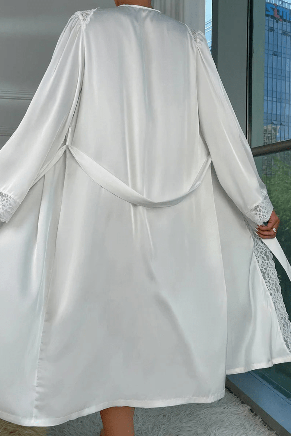 Kimono Blanc Long - Élégance et Confort