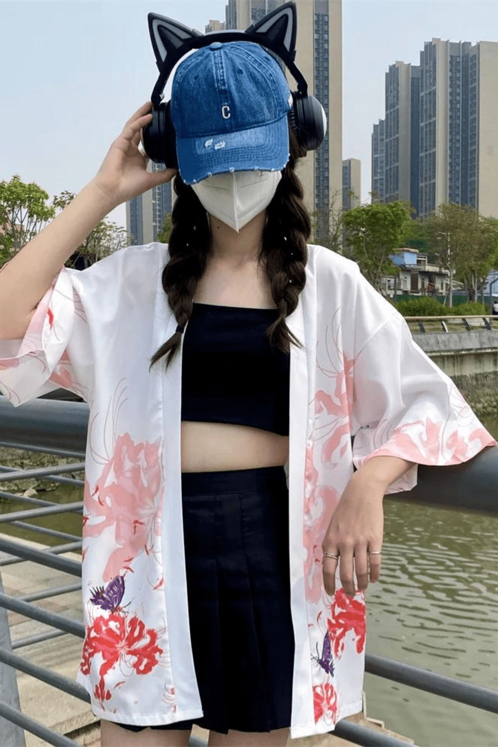 Kimono Noir Élégant et Confortable