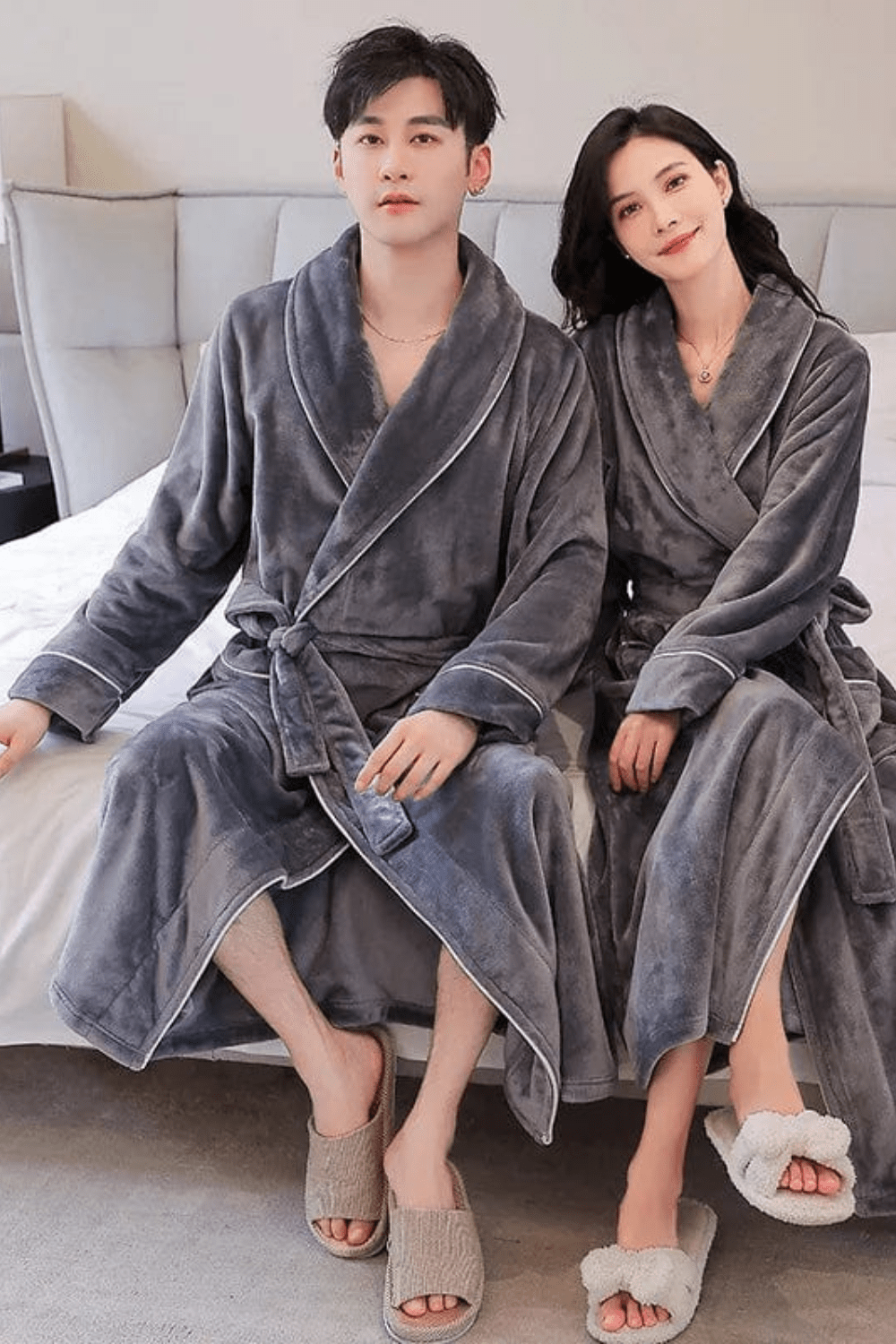 Peignoir Homme en Coton | Bain Confortable et Élégant