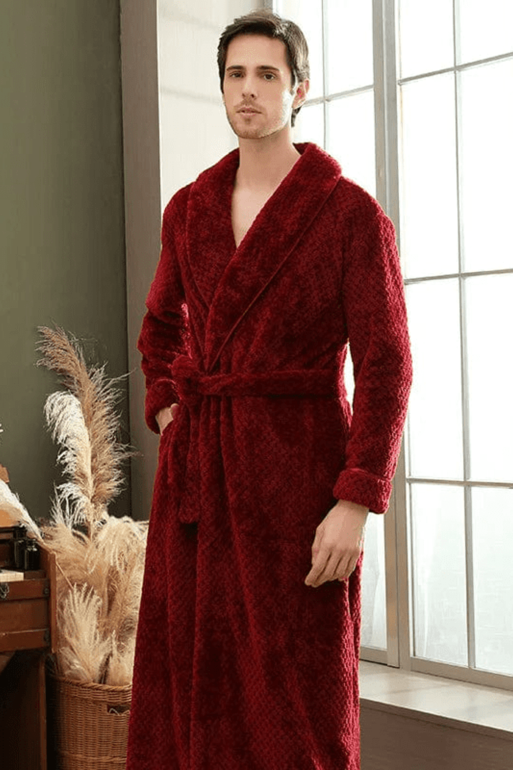 Peignoir Homme en Éponge - Confort et Élégance