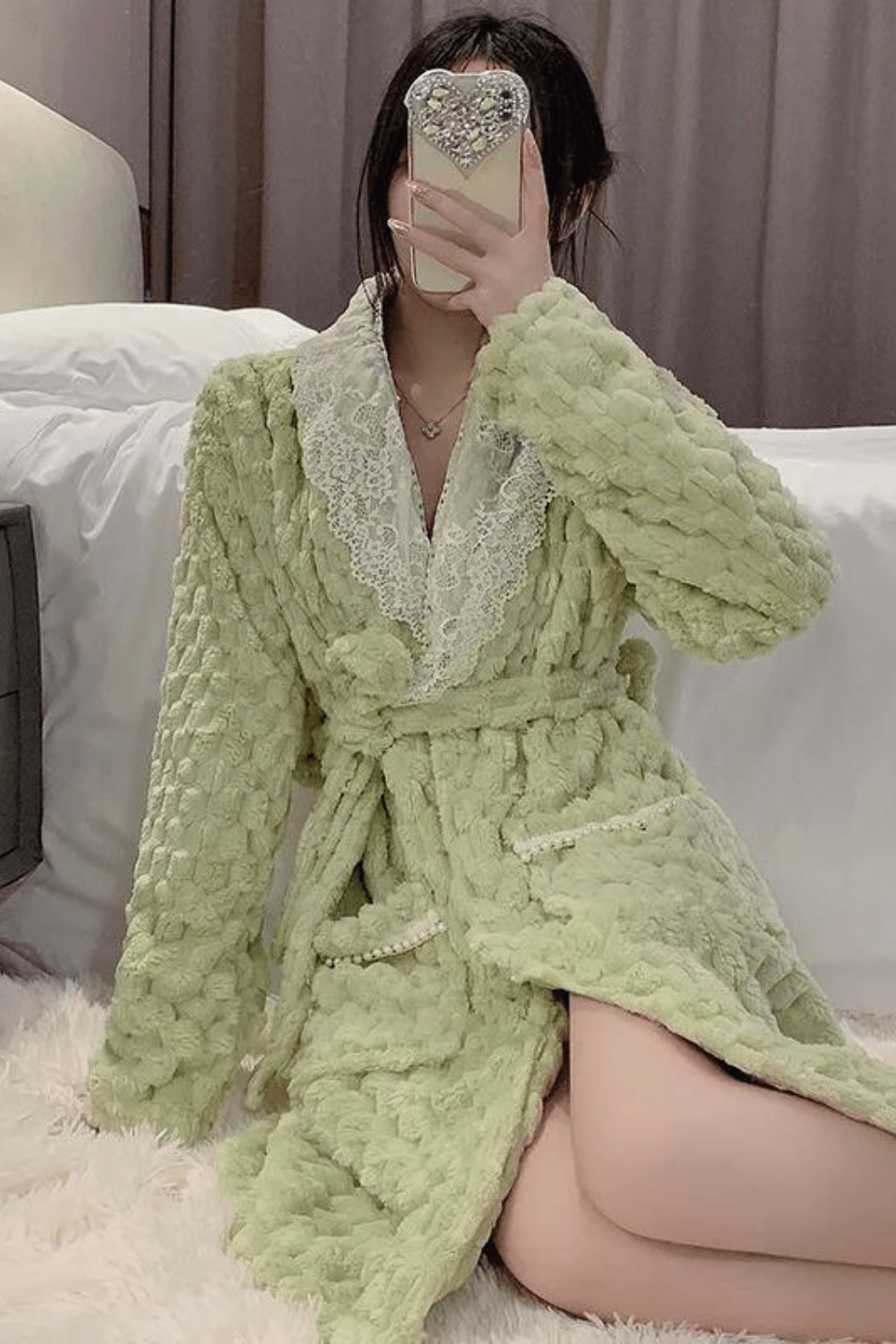 Peignoir Femme | Court Polaire