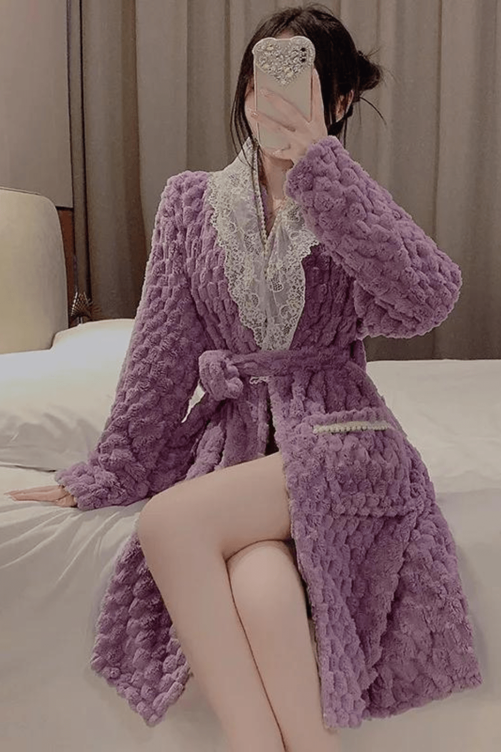 Peignoir Femme | Court Polaire