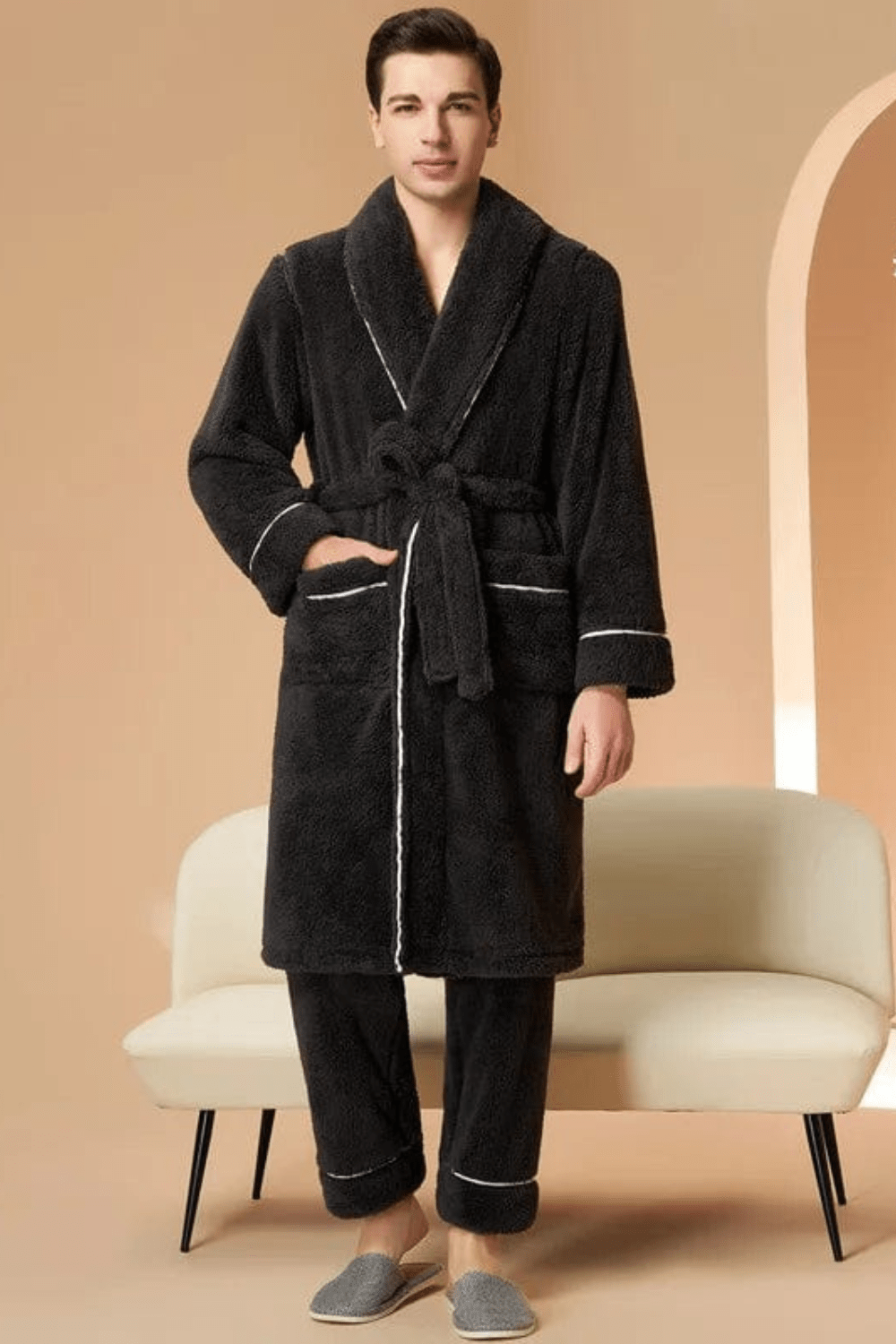 Peignoir Noir - Élégance et Confort