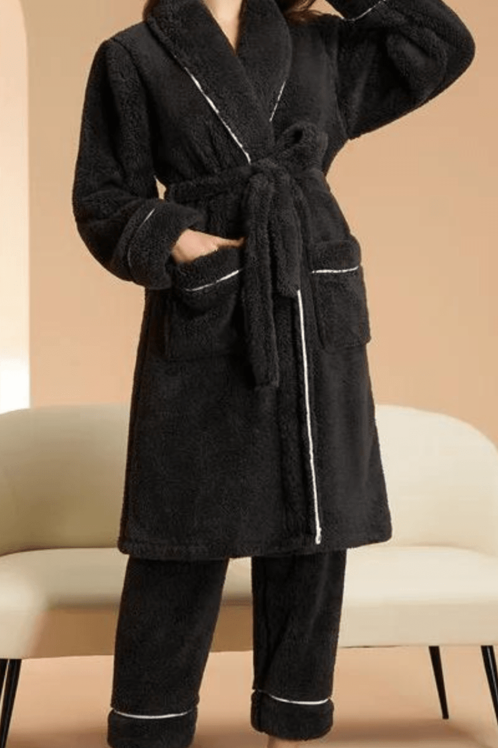 Peignoir de Bain en Éponge - Confort et Élégance