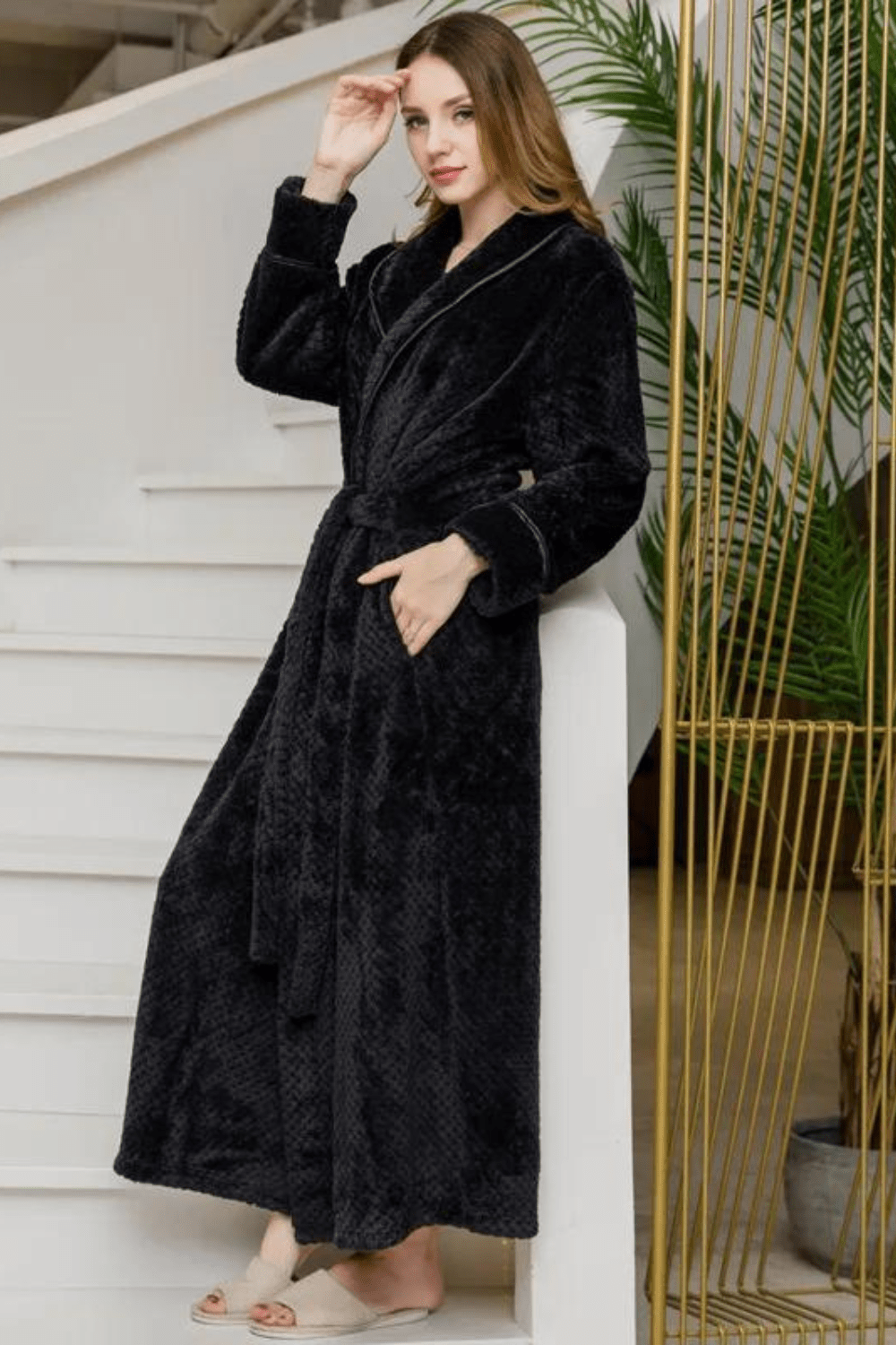 Peignoir de Bain Femme Noir - Élégance et Confort