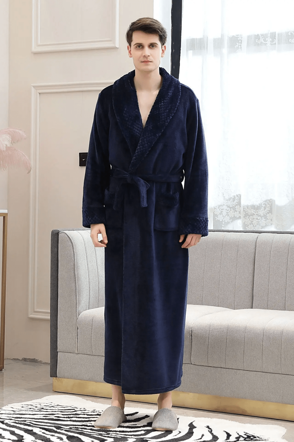 Peignoir de Bain Homme en Coton - Confort et Élégance