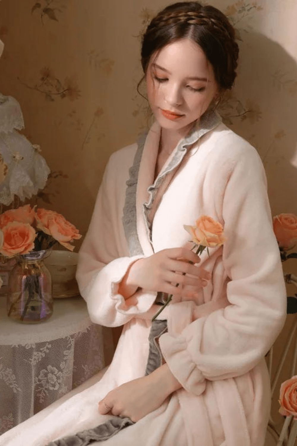 Peignoir Femme en Coton Fin – Élégance et Confort