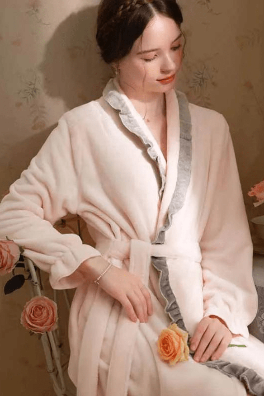 Peignoir Femme en Coton Fin – Élégance et Confort