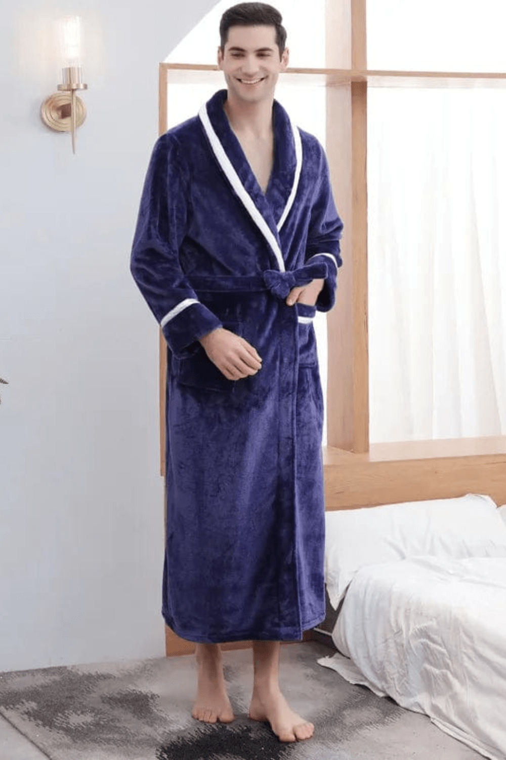 Peignoir Homme en Polaire Chaud | Confort Absolu