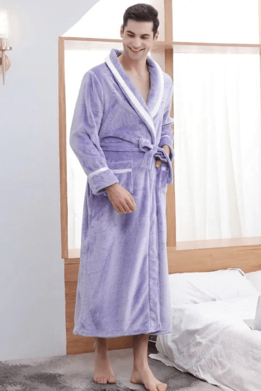 Peignoir Homme en Polaire Chaud | Confort Absolu