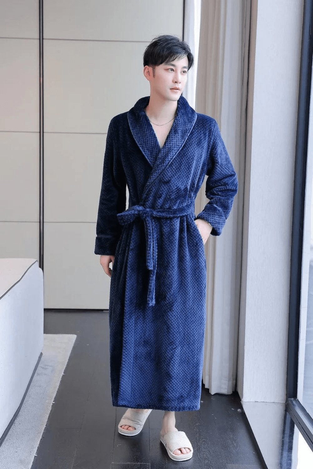 Peignoir Homme Noir - Confort et Élégance