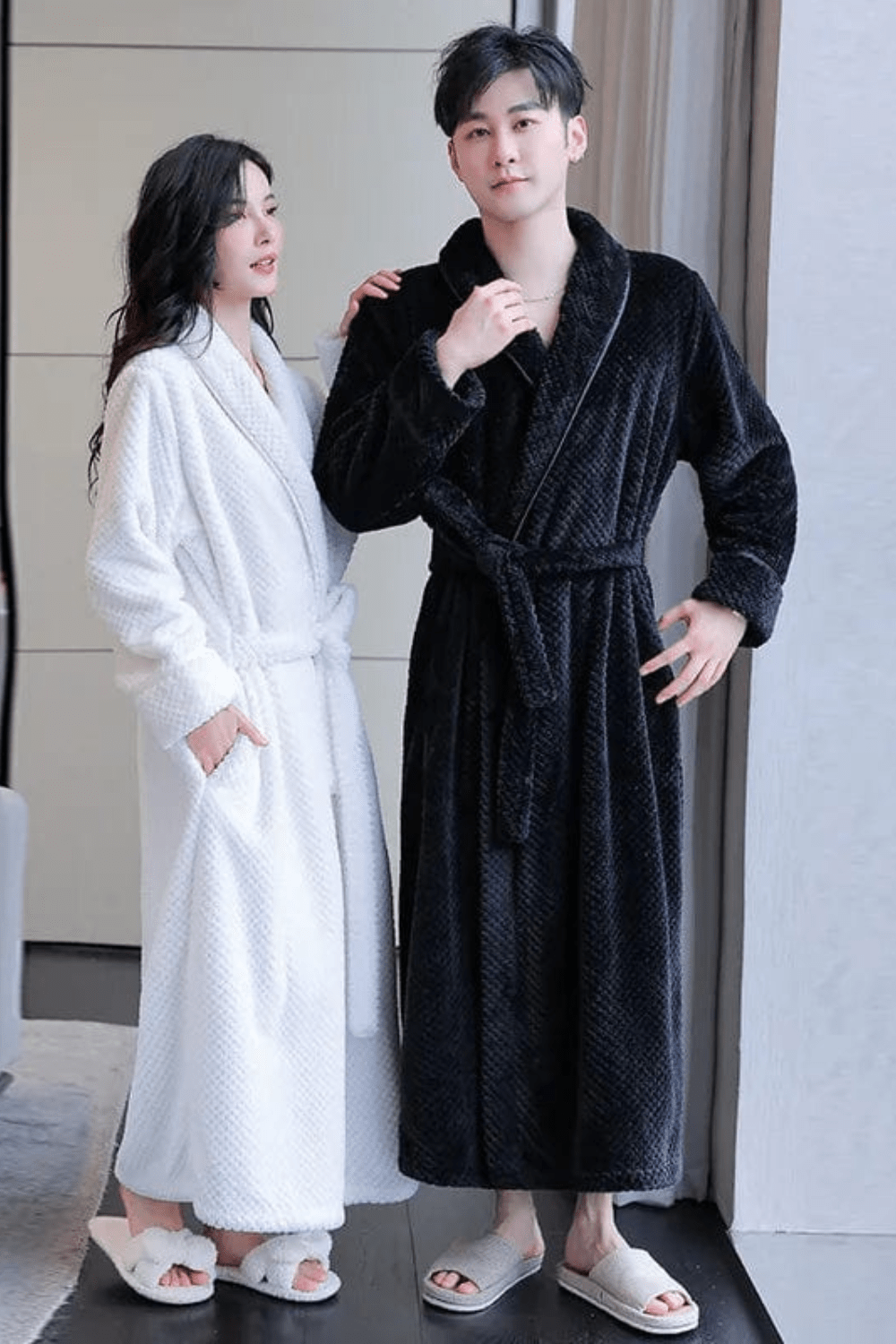 Peignoir Homme Noir - Confort et Élégance