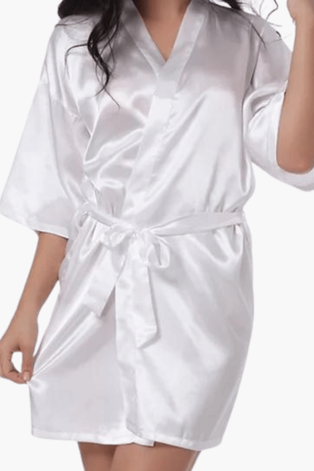 Peignoir Satin | Blanc