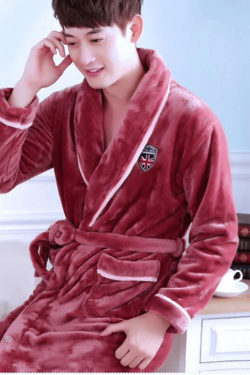 Peignoir Homme en Velours - Confort et Élégance